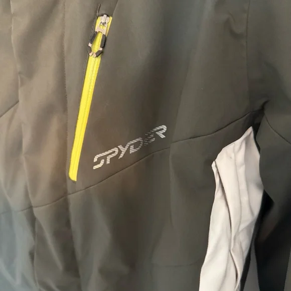 Spyder Men's Black and White Ski Jacket - Picture 3 of 12